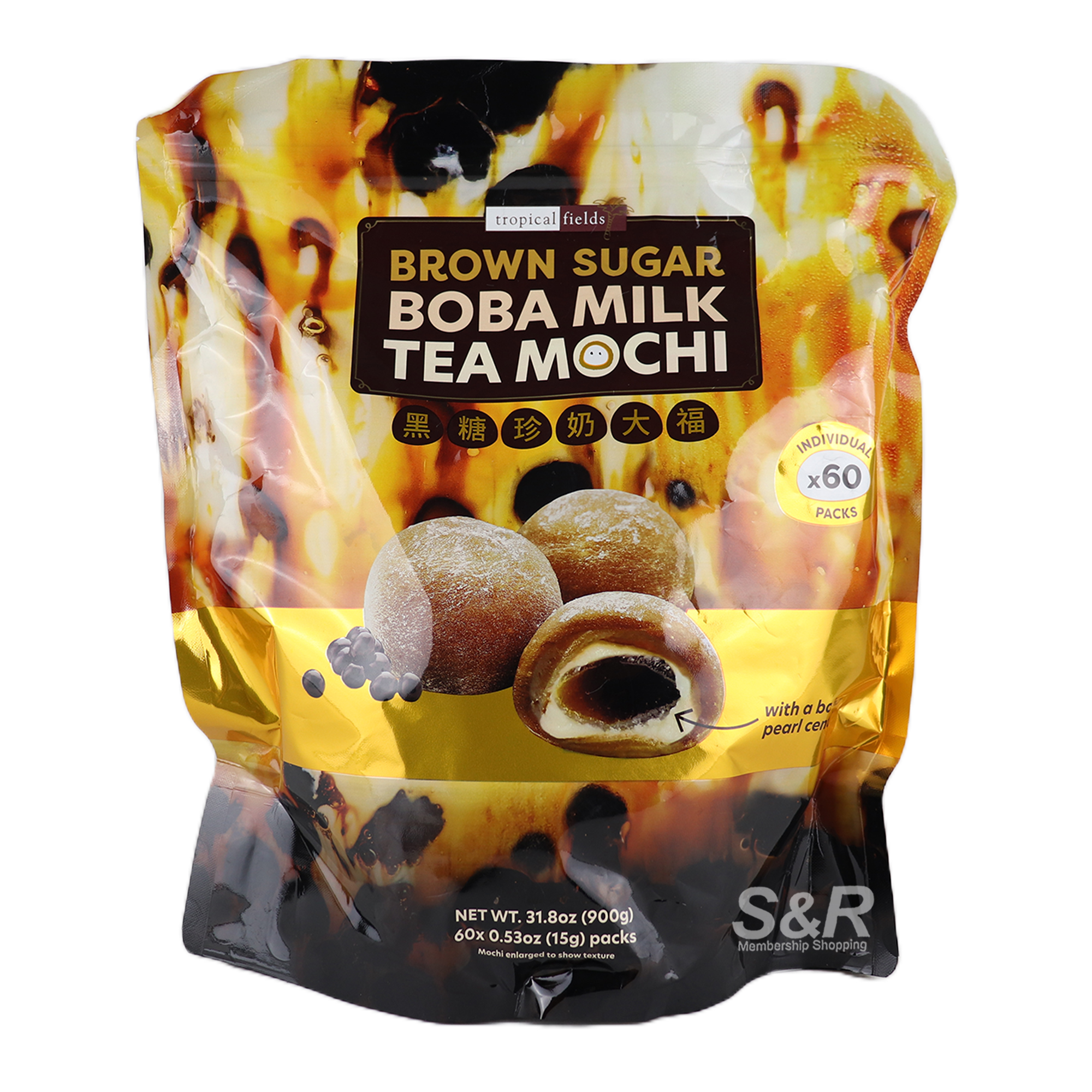 Tropical Fields Brown Sugar Boba Milk Tea Mochi 900g